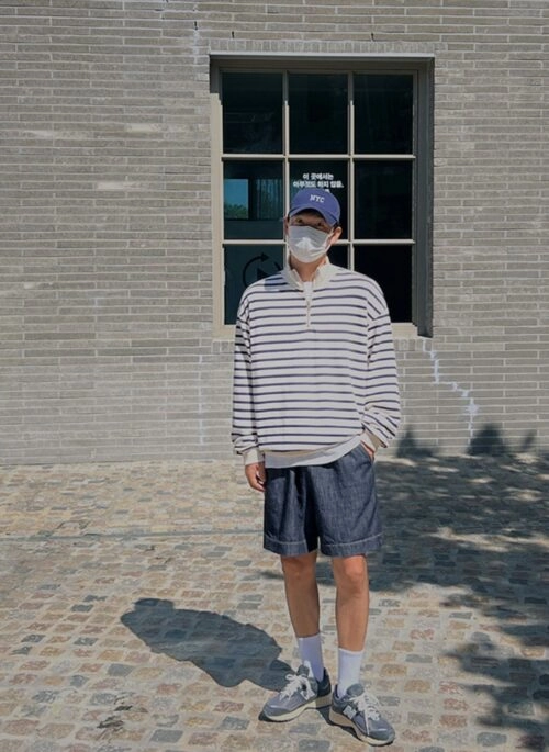 Striped Pullover Cotton Sweatshirt