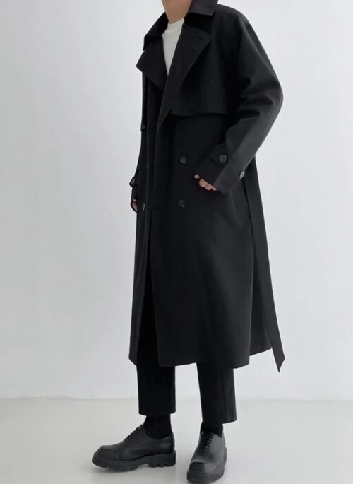 Trench Coat Loose Doublebreasted Casual