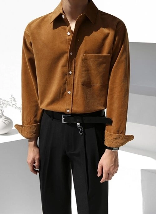 Vintage Corduroy Casual Loose Shirt Jacket