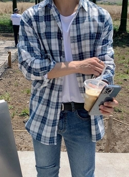 Vintage Plaid Loose Fit Shirt