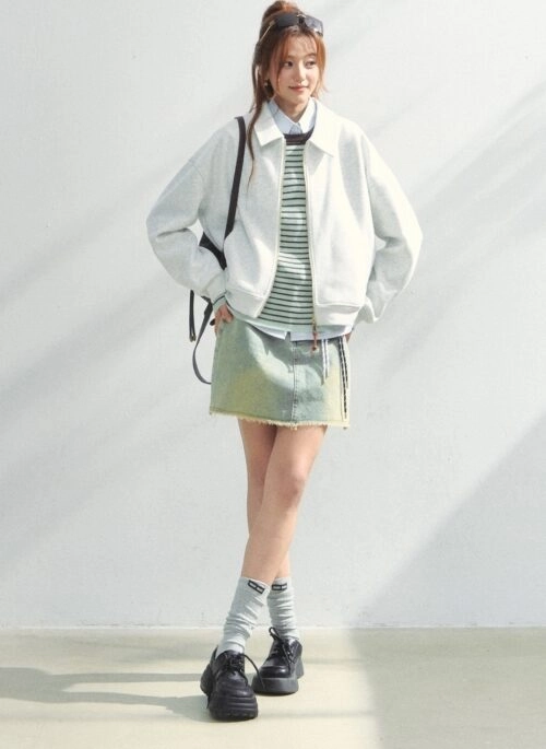 Vintage Style Short Collar Casual Jacket