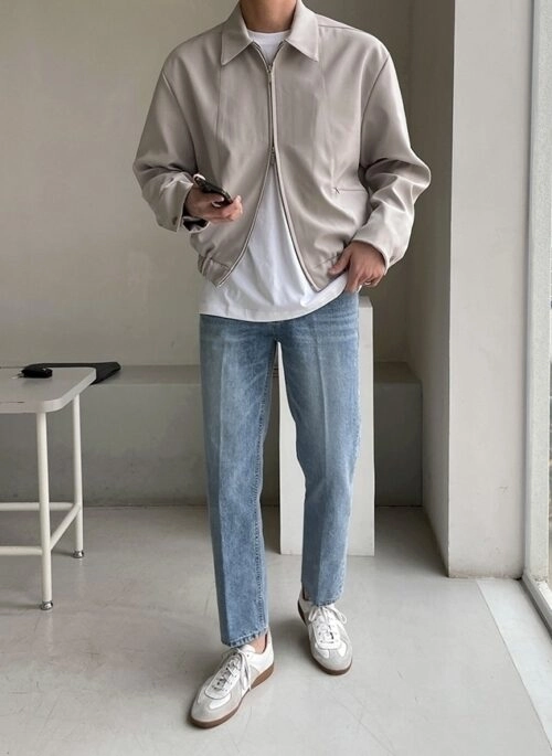 Vintage Wash Casual Straight Jeans
