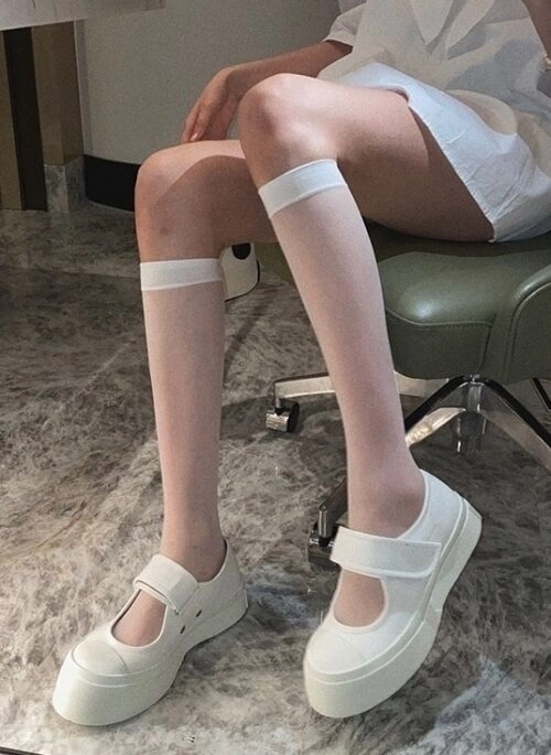 White Calf Silk Stockings | IVE
