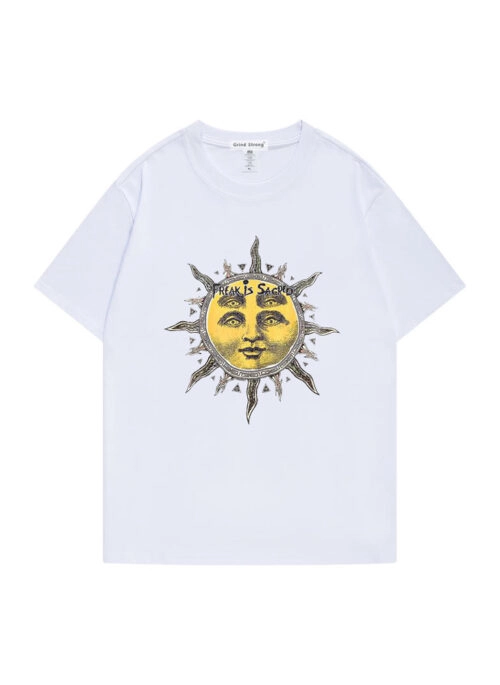 White Celestial Sun Graphic T-Shirt | Jihoon – Treasure