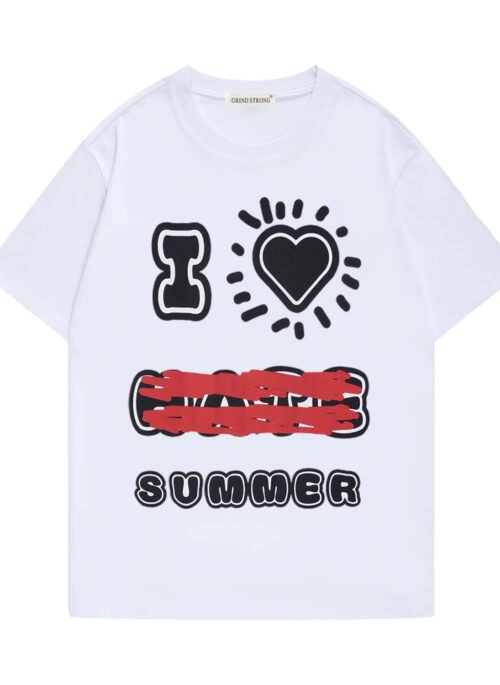 White I Love Summer Print T-Shirt | Yuqi – (G)I-DLE