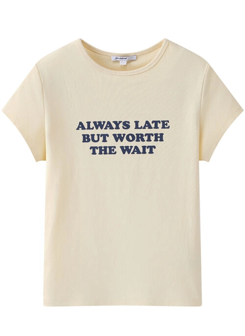 Yelllow “Always Late” Graphic T-Shirt | Somi