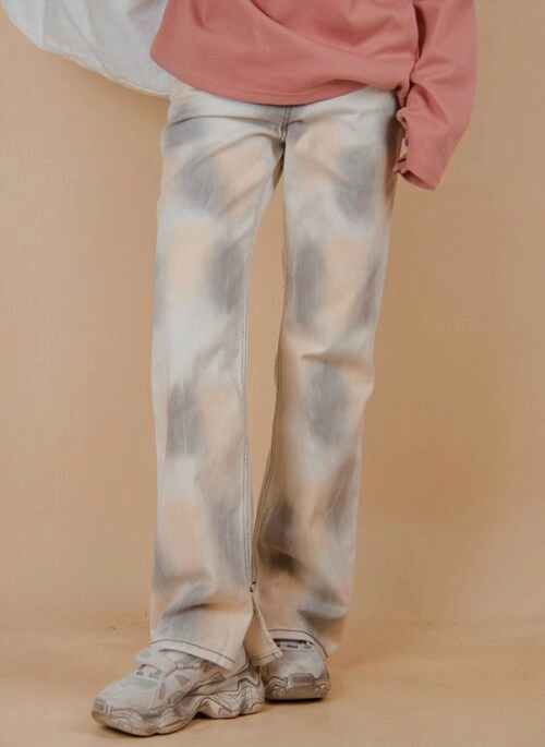 Yellow Patch-Dye Straight Cut Jeans | Haechan – NCT