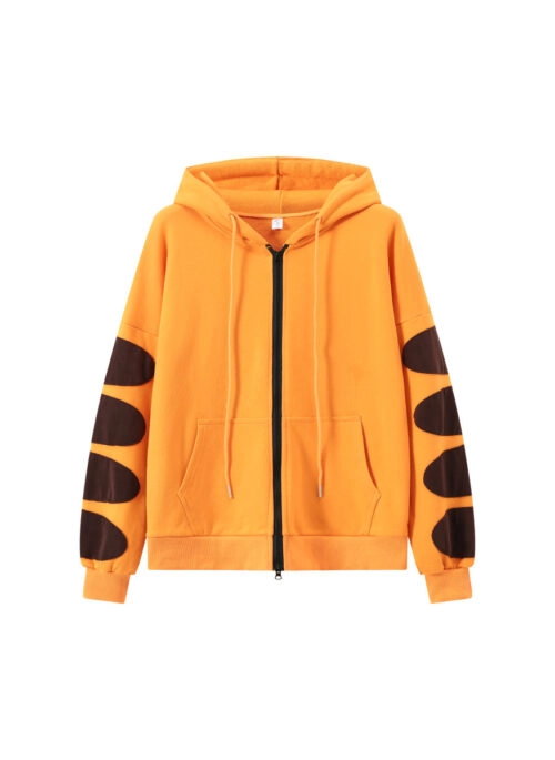 Yellow Tiger Pattern Zip-Up Hoodie | Hoshi - Seventeen