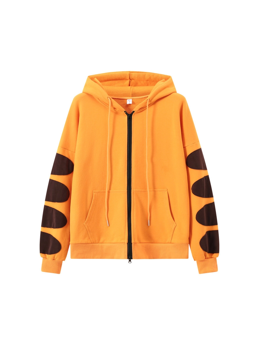 hoshi⭐︎ Yellow Tiger Pattern Zip-Up Hoodie | Hoshi - Seventeen - Fashion