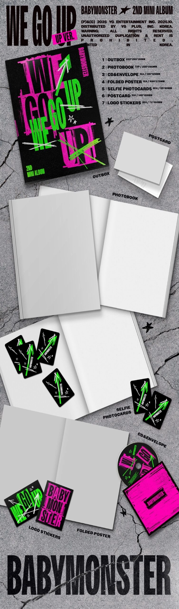 BABYMONSTER 2nd Mini Album - WE GO UP | Up version - Fashion Chingu