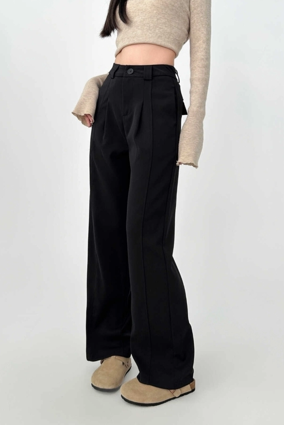 Casual Loose Fit Wide Leg Trousers For Pear Shape Fashion Chingu