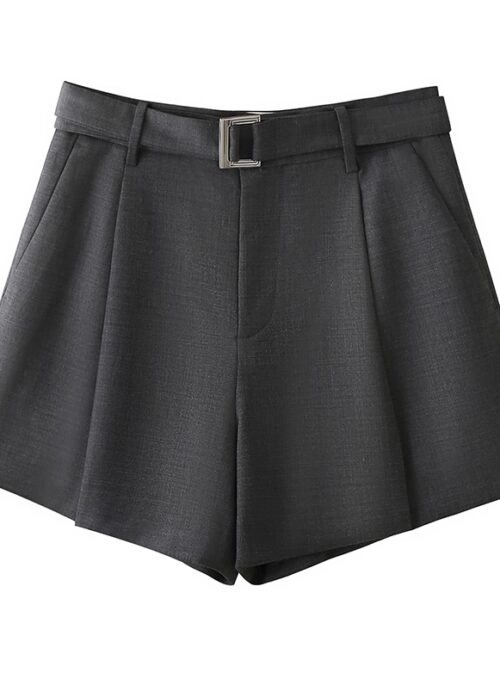 Grey Loose Suit Shorts | Jennie – BlackPink
