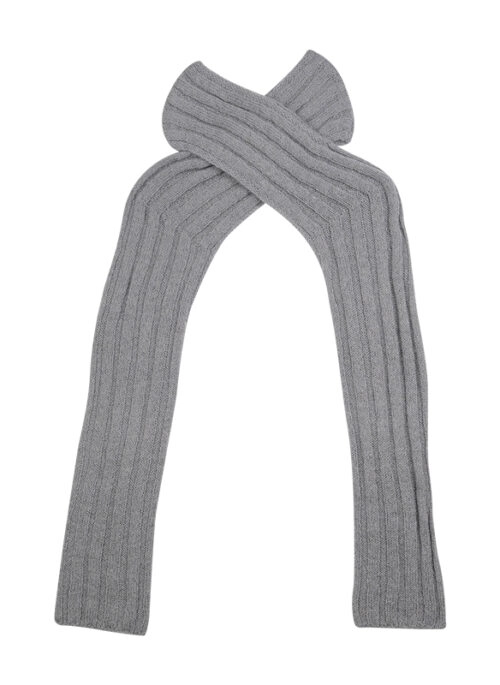 Grey Ribbed Knit Arm Sleeves | Jennie - BlackPink