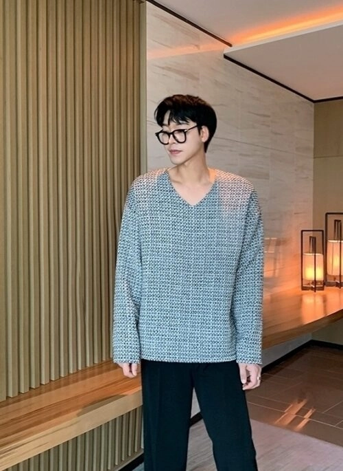 Knit Vneck Sweater With Chic Style