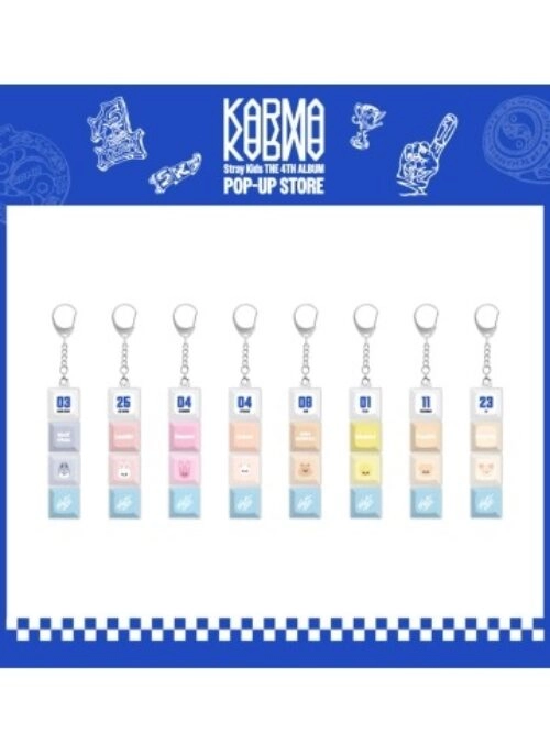 Stray Kids “KARMA” Merch – SKZOO Keycap Keyring