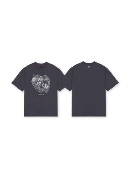 TREASURE “Lovepulse” Merch – Charcoal Printed T-Shirt
