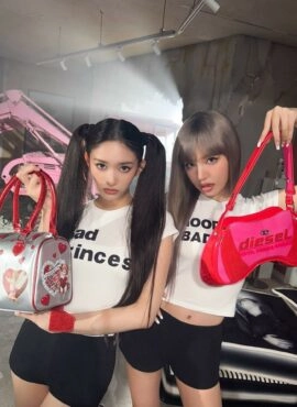 White “Bad Princess” Graphic Print T-Shirt | Leeseo – IVE