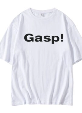 White “Gasp!” Graphic Print T-Shirt | Gaeul – IVE