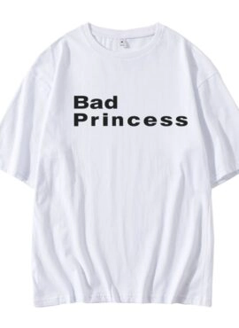 White “Bad Princess” Graphic Print T-Shirt | Leeseo – IVE