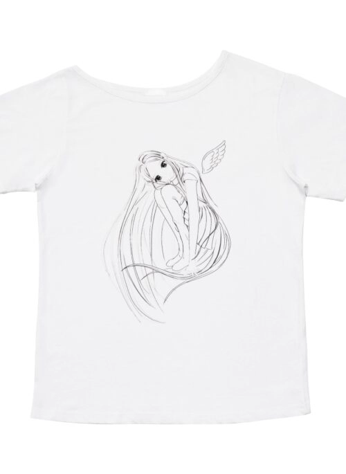 White Winged Girl Graphic T-Shirt | Shuhua – (G)I-DLE