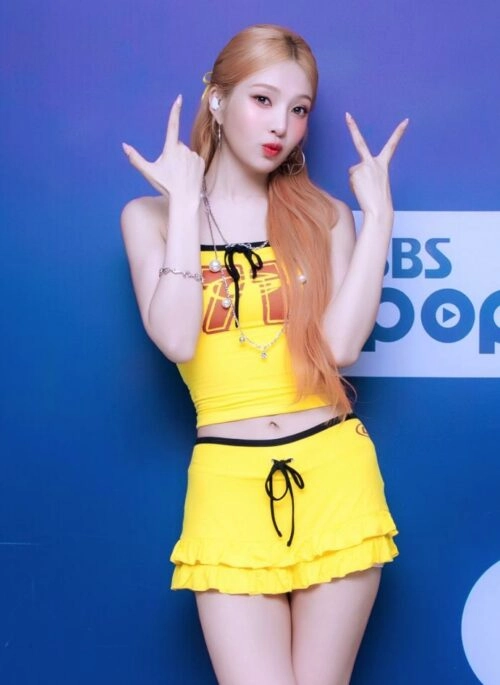 Yellow 71 Graphic Print Tube Top And Skirt Set | Joy - Red Velvet