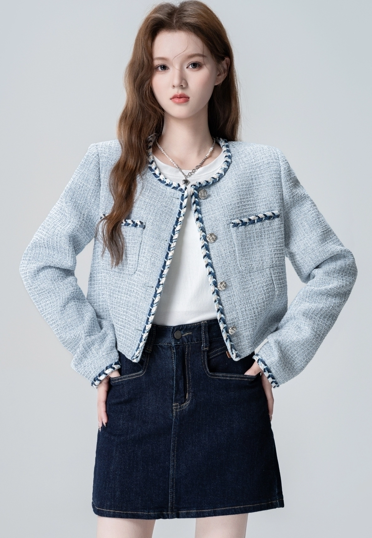 ジャケット・アウター ounce / rene round tweed knit jacket ounce / rene round tweed knit jacket - メルカリ