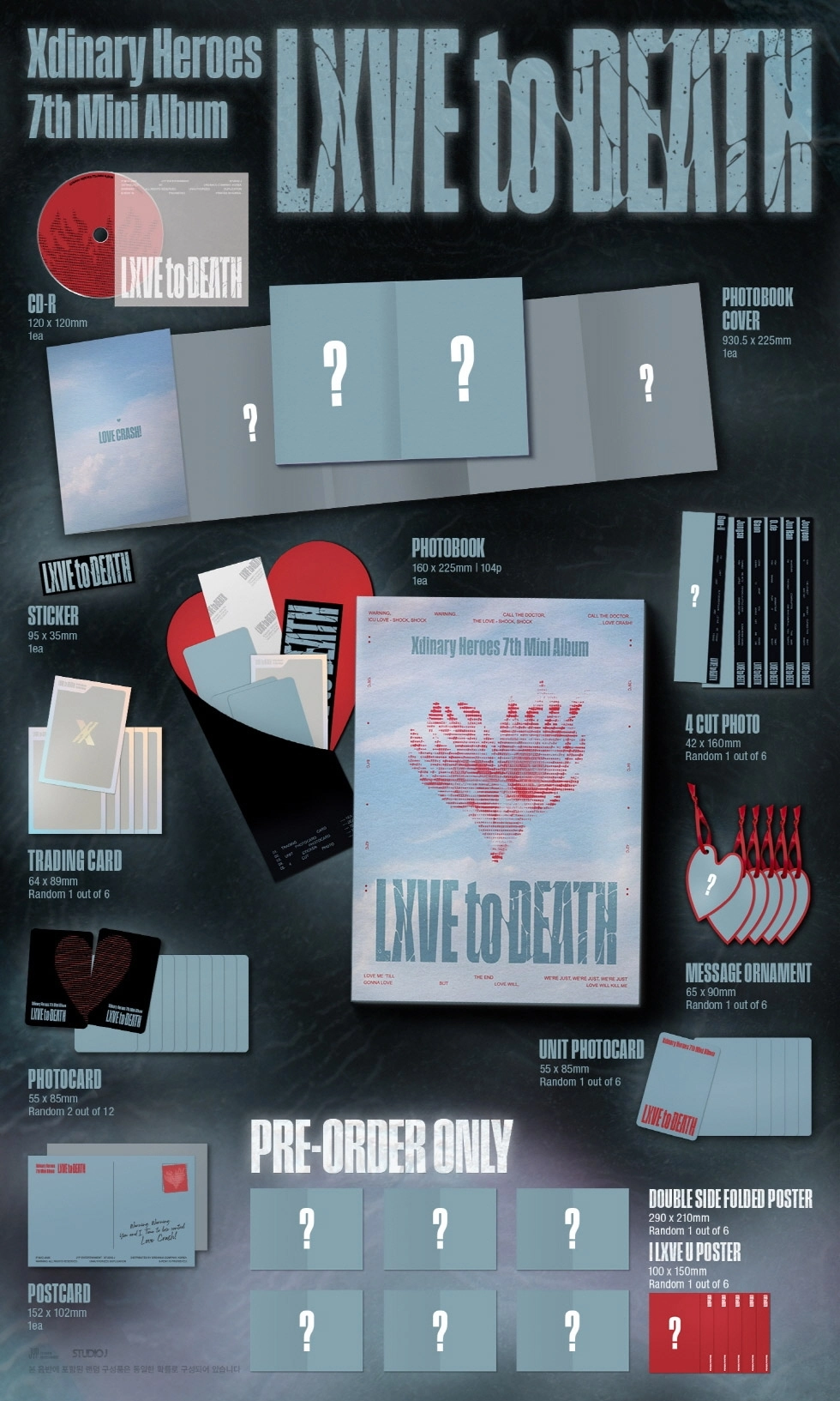 Xdinary Heroes 7th Mini Album - LXVE TO DEATH | JYP Shop Gift