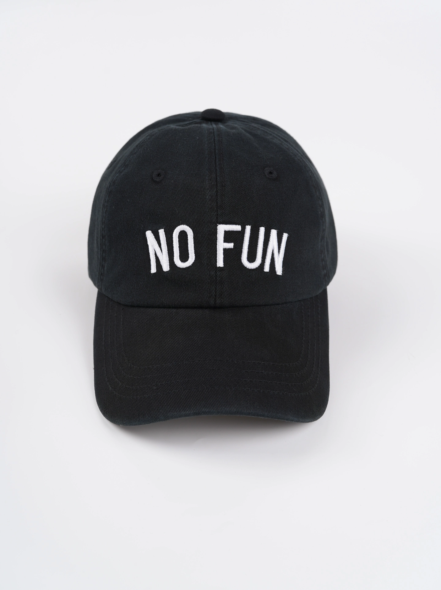 Black No Fun Baseball Hat | Jennie - BlackPink - Fashion Chingu