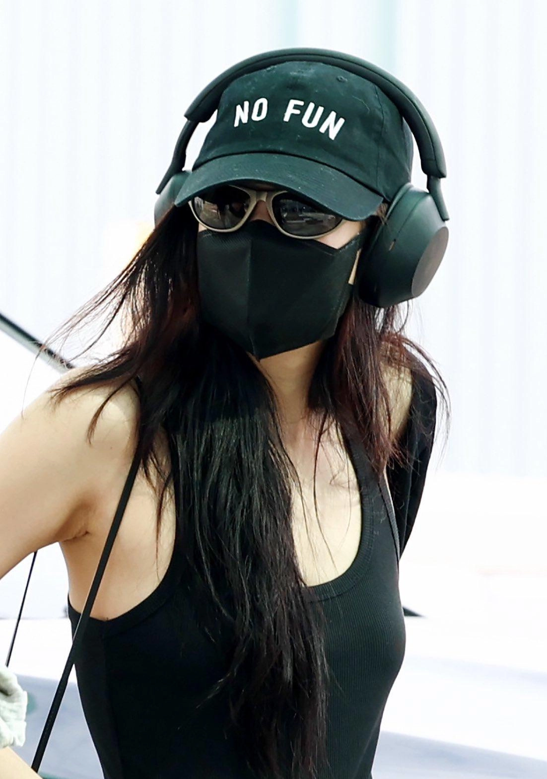 Black No Fun Baseball Hat | Jennie - BlackPink - Fashion Chingu