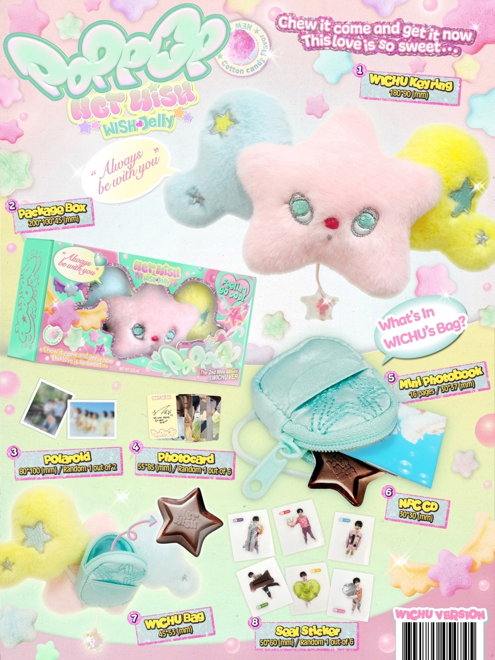 NCT WISH 2nd Mini Album - poppop | WICHU Version - Fashion Chingu