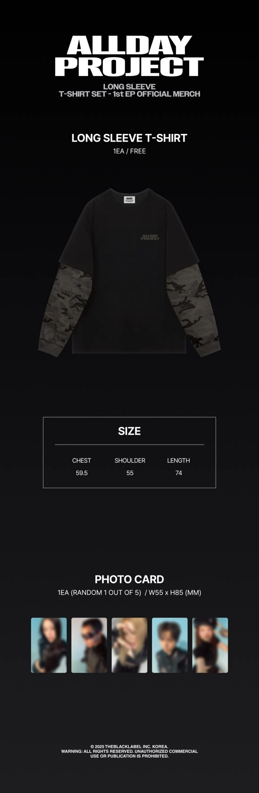 ALLDAY PROJECT 1st EP Official - Merch Long Sleeve T-Shirt Set