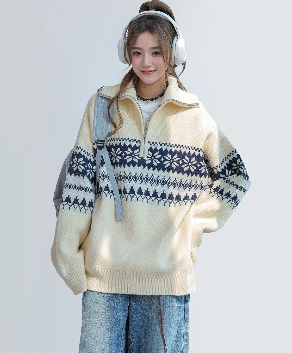 Sweet Puppy Embroidered Cozy Knitted Sweater - Fashion Chingu