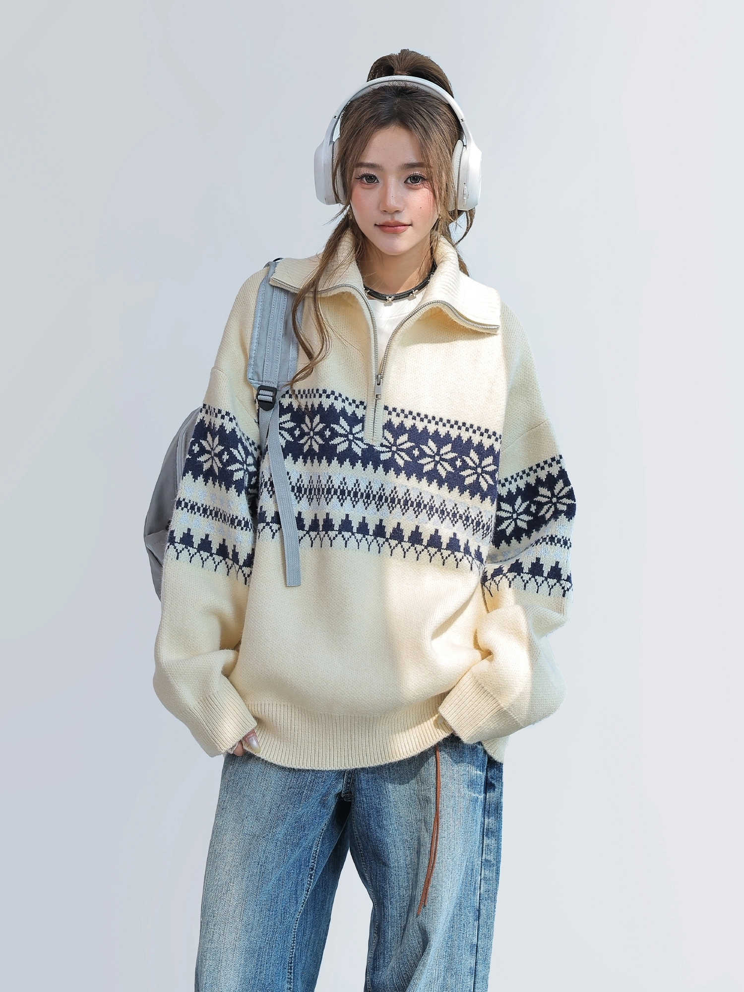 Sweet Puppy Embroidered Cozy Knitted Sweater - Fashion Chingu