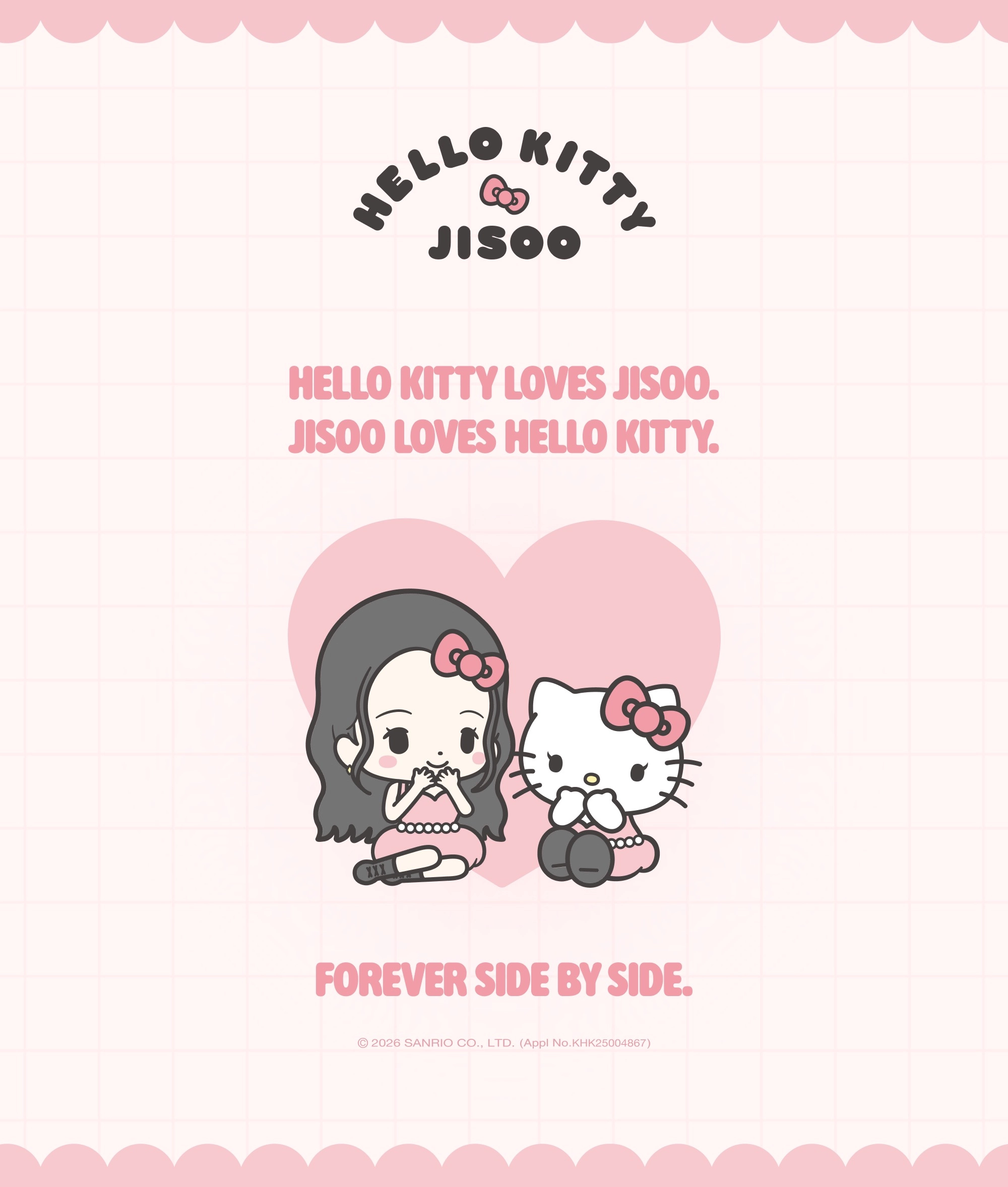 BLACKPINK JISOO X HELLO KITTY - Plush Keychain Blindbox - Fashion