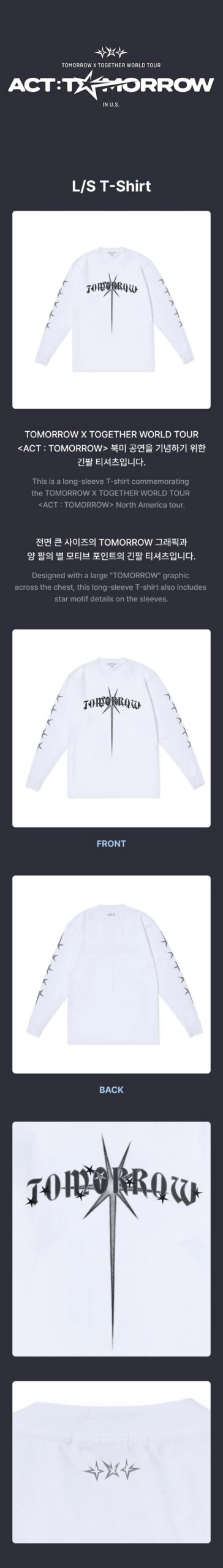 TXT “ACT : TOMORROW” Merch - L/S T-Shirt - Fashion Chingu