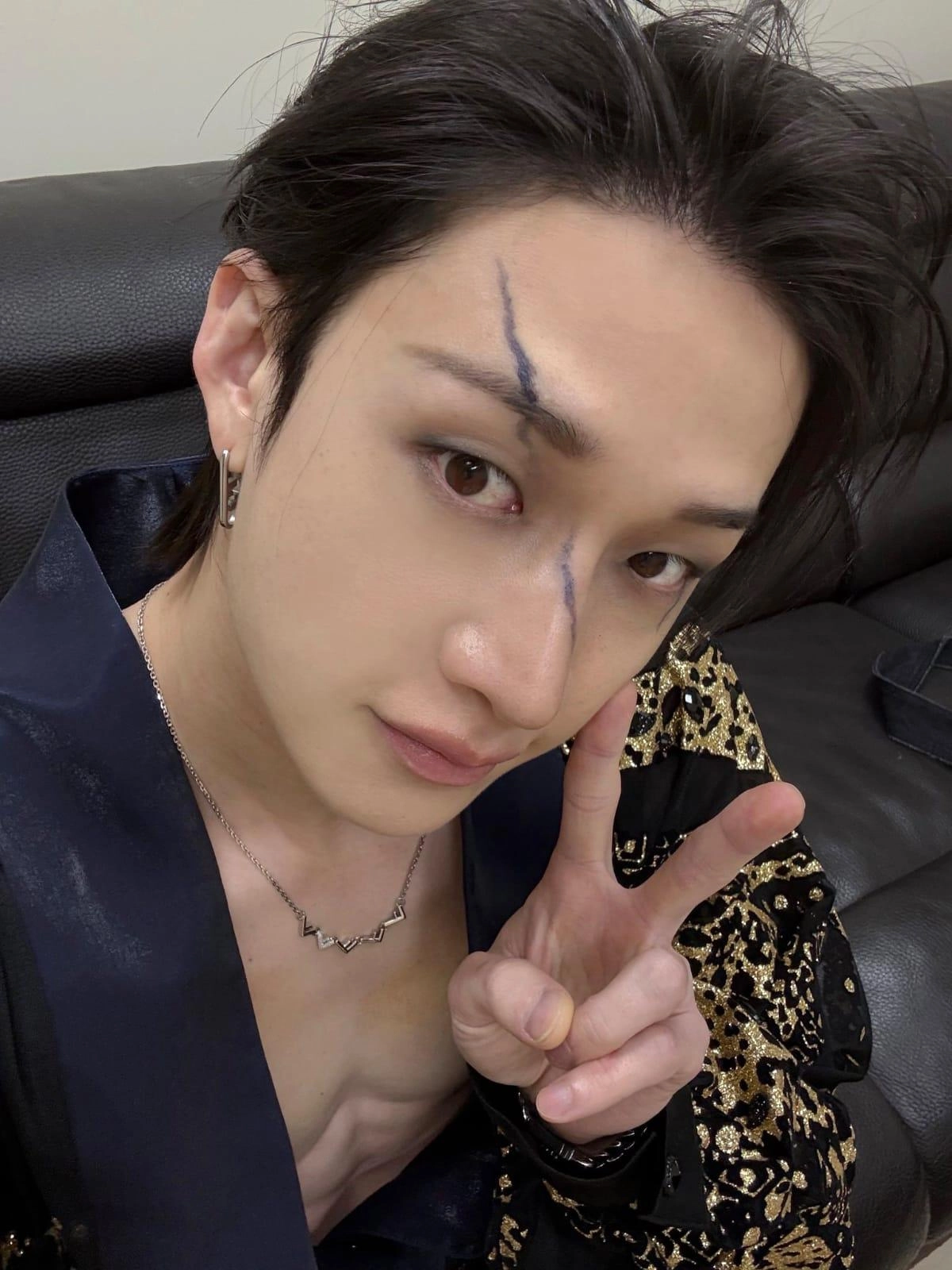 Silver Zigzag Chain Necklace | Bang Chan - Stray Kids - Fashion Chingu