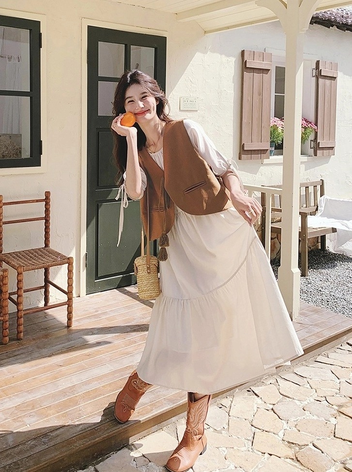 Retro Vest And Dress Set | The Other Aesthetic