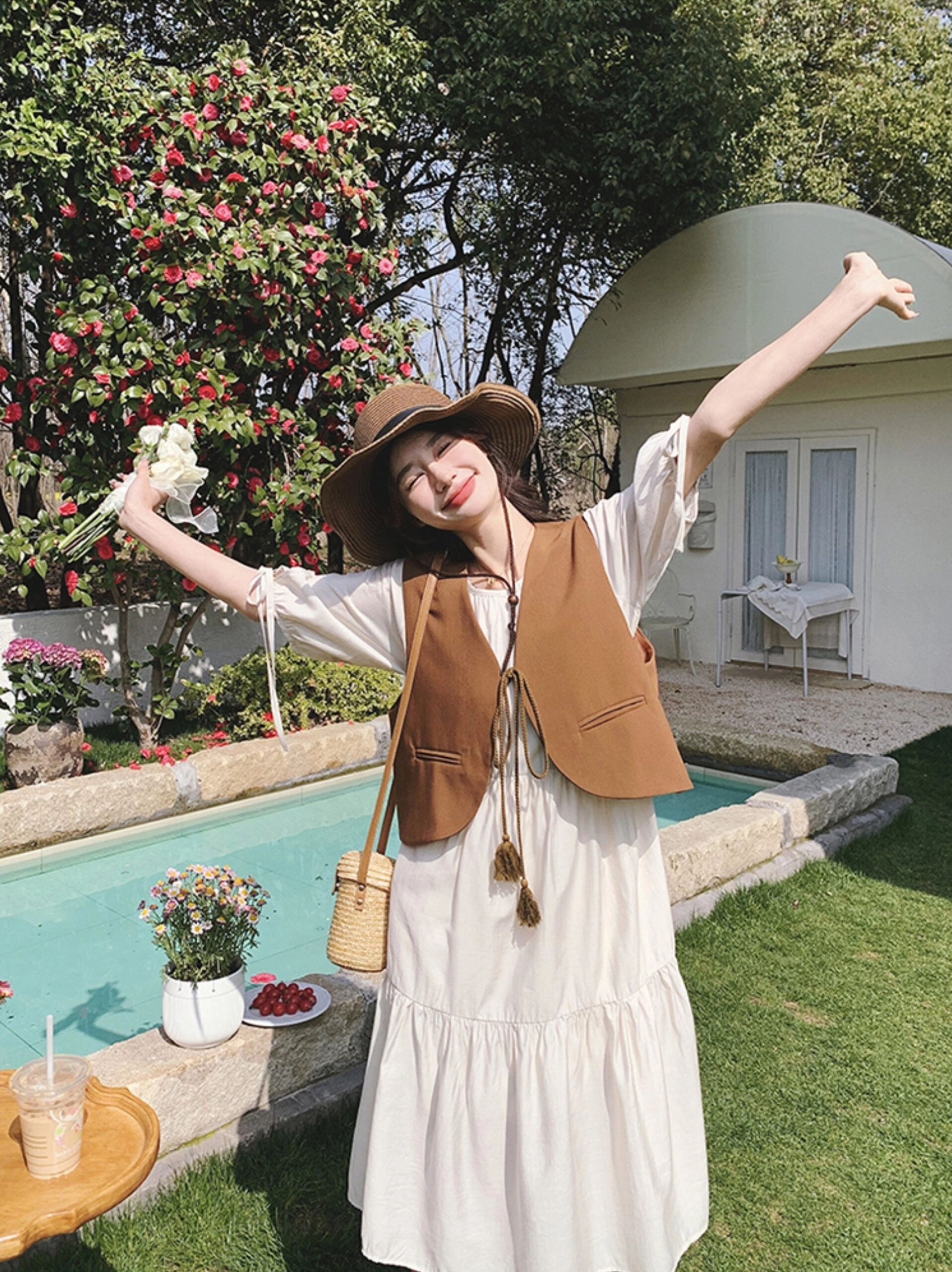 Retro Vest And Dress Set | The Other Aesthetic