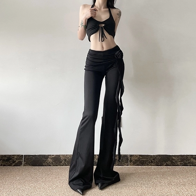 パンツ andmary Highwaist ribbon pants black 60358M_DV27648ZBLK_354d1978-